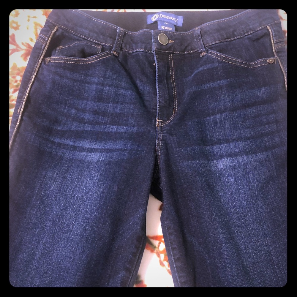 Democracy Jean High Rise Ab Solution Sz 10 / 12
